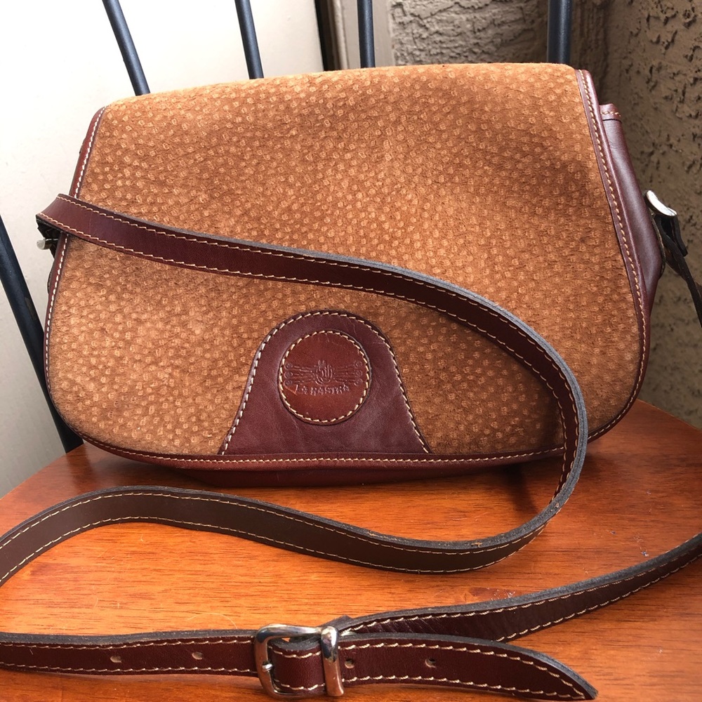 Crossbody brown leather La Rastra Madrid bag